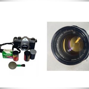 Asahi Pentax Spotmatic SP 35mm Film SLR Camera Body strap 4 Film And Brush GUC